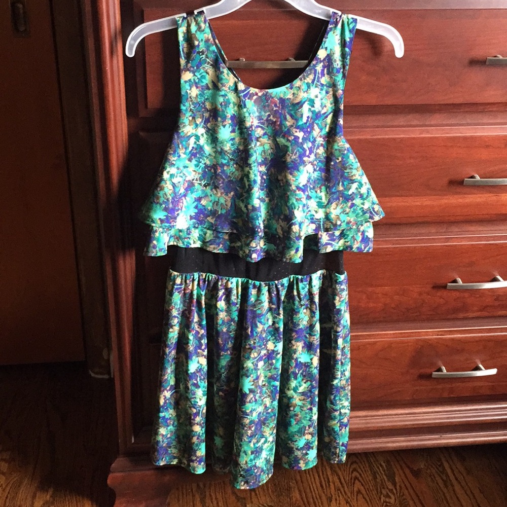 SOLD Multicolored Vera Wang Illusion Dress